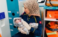 Ambulansta dünyaya merhaba dediler